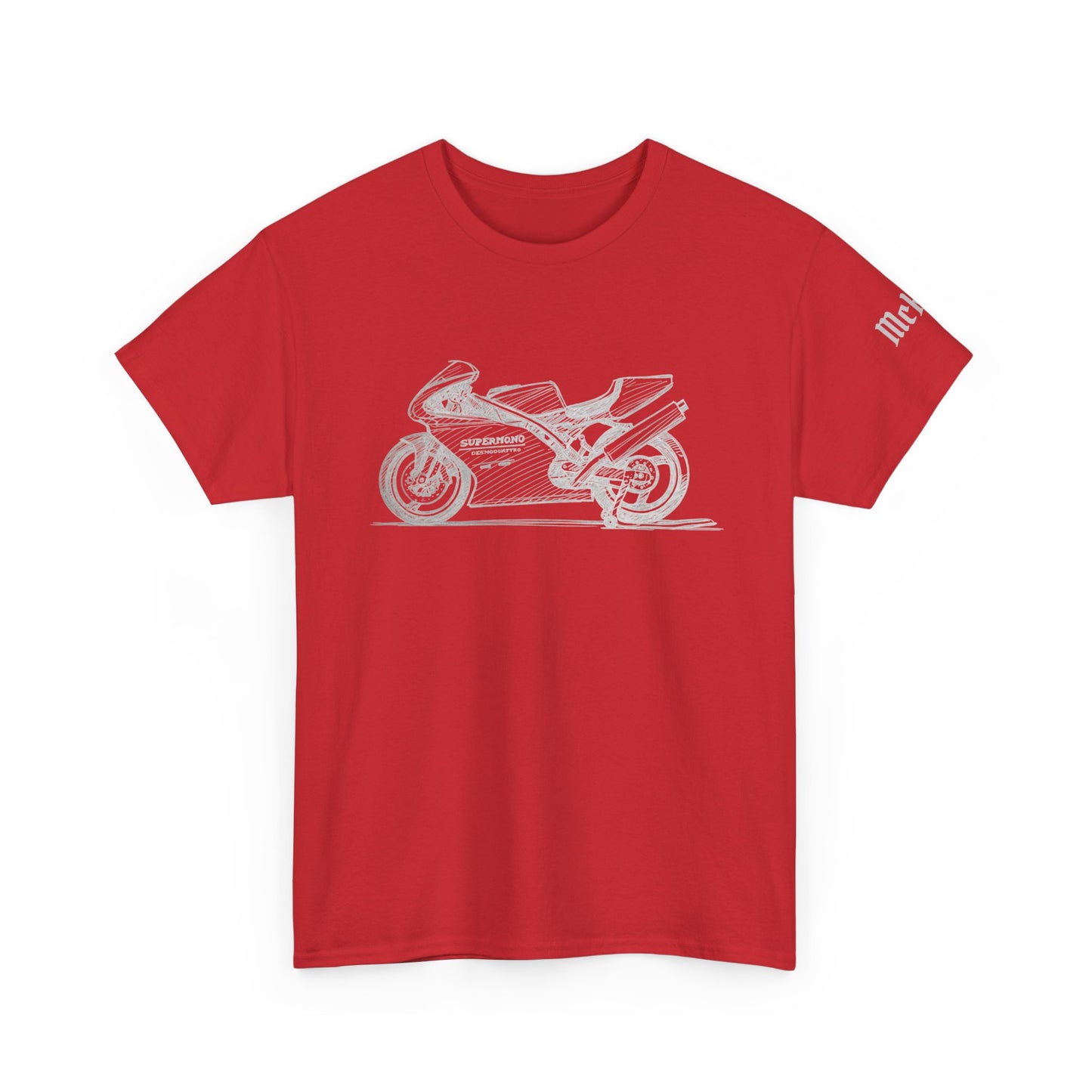 Ducati Supermono Motorcycle Sketch T-Shirt — Vintage Sportbike Graphic Tee