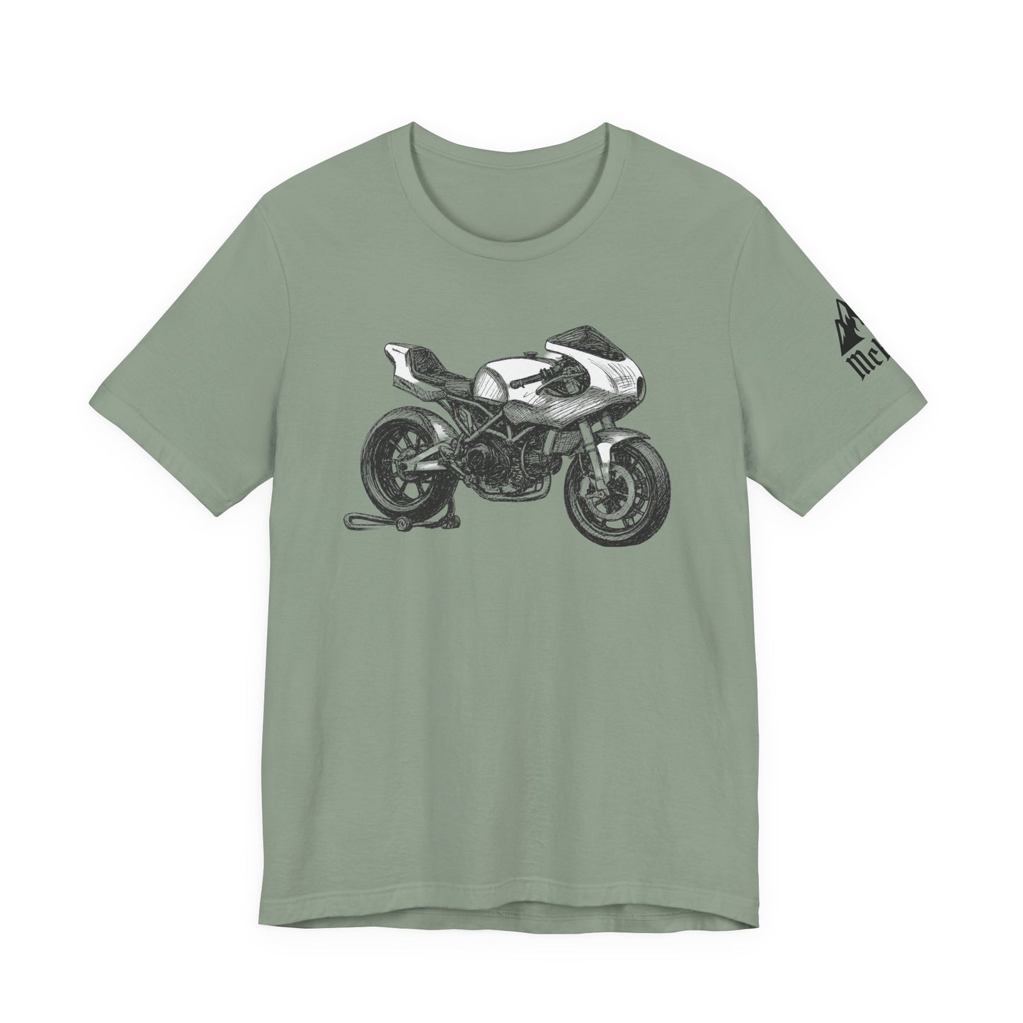 Motorcycle Sketch Tee — Vintage Racing Bike T-Shirt