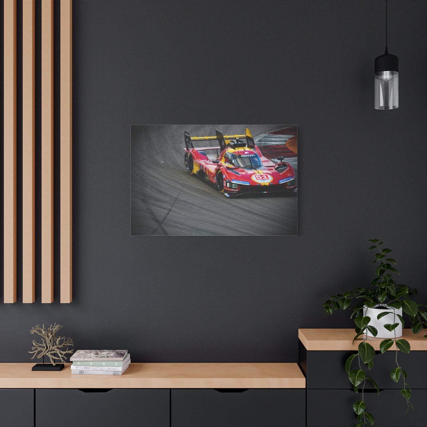 Prototype Racing Car Matte Canvas Print — Stretched 1.25" Track Photography Wall Art