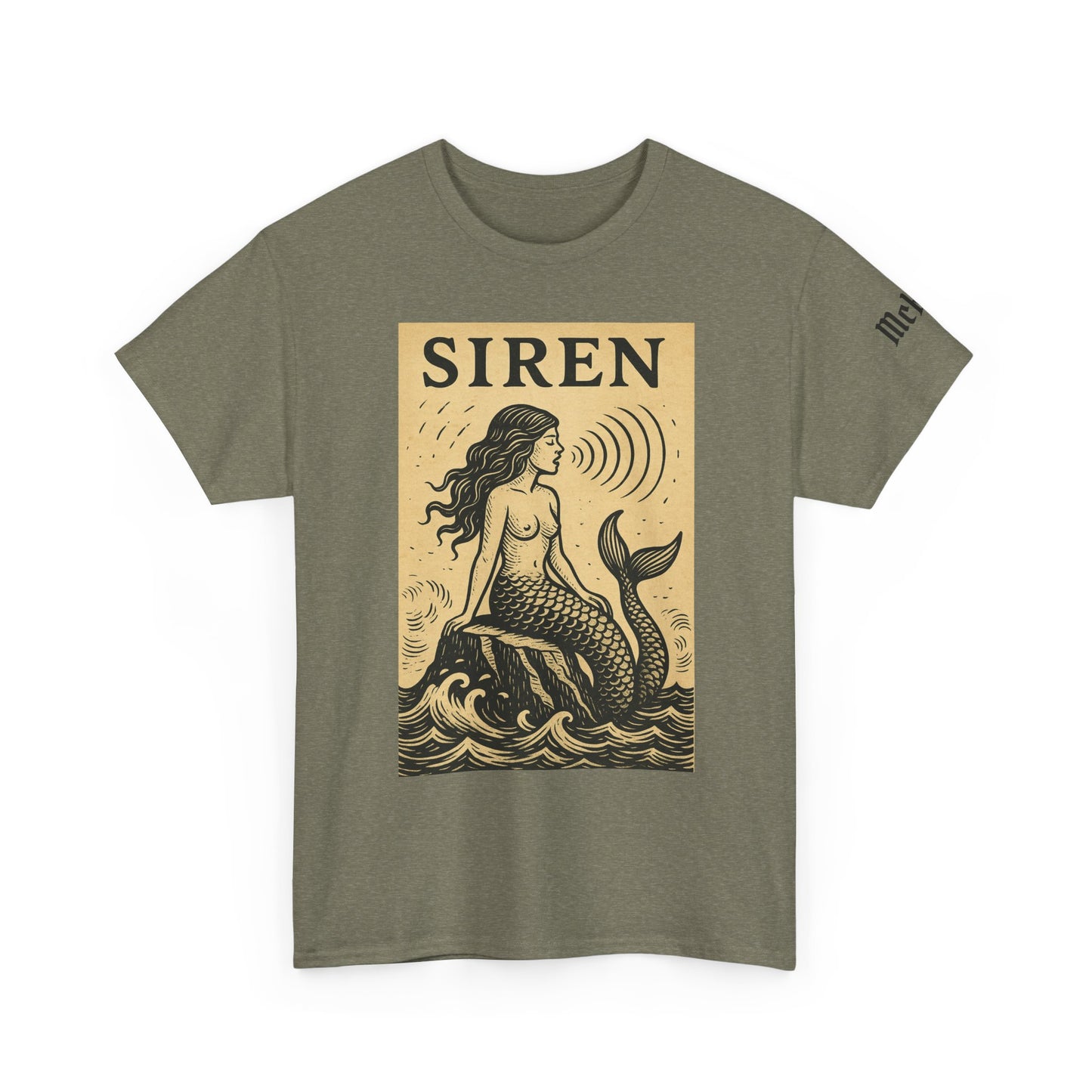 Siren Mermaid Graphic Tee – Vintage Nautical Poster T-Shirt