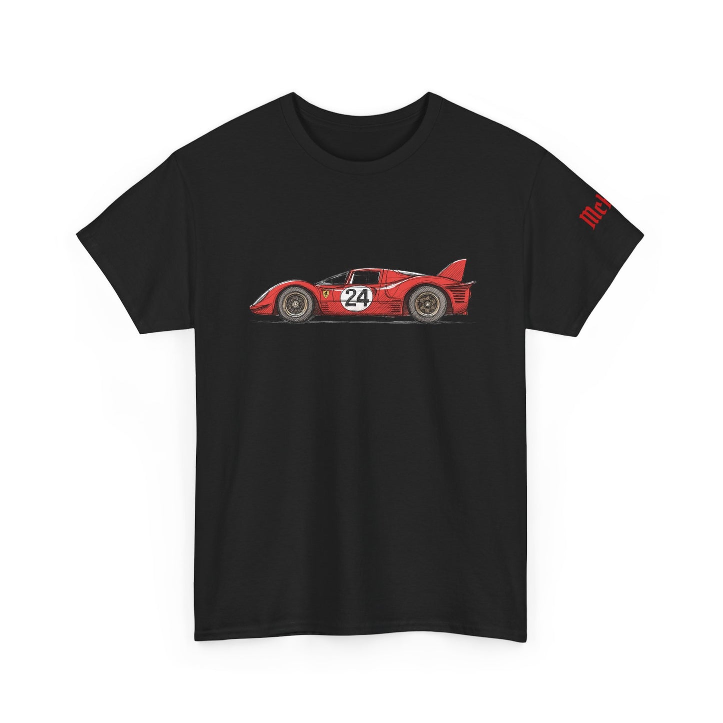 Ferrari 330 P4 LeMans Vintage Red Race Car T-Shirt — Classic 24 Motorsport Tee