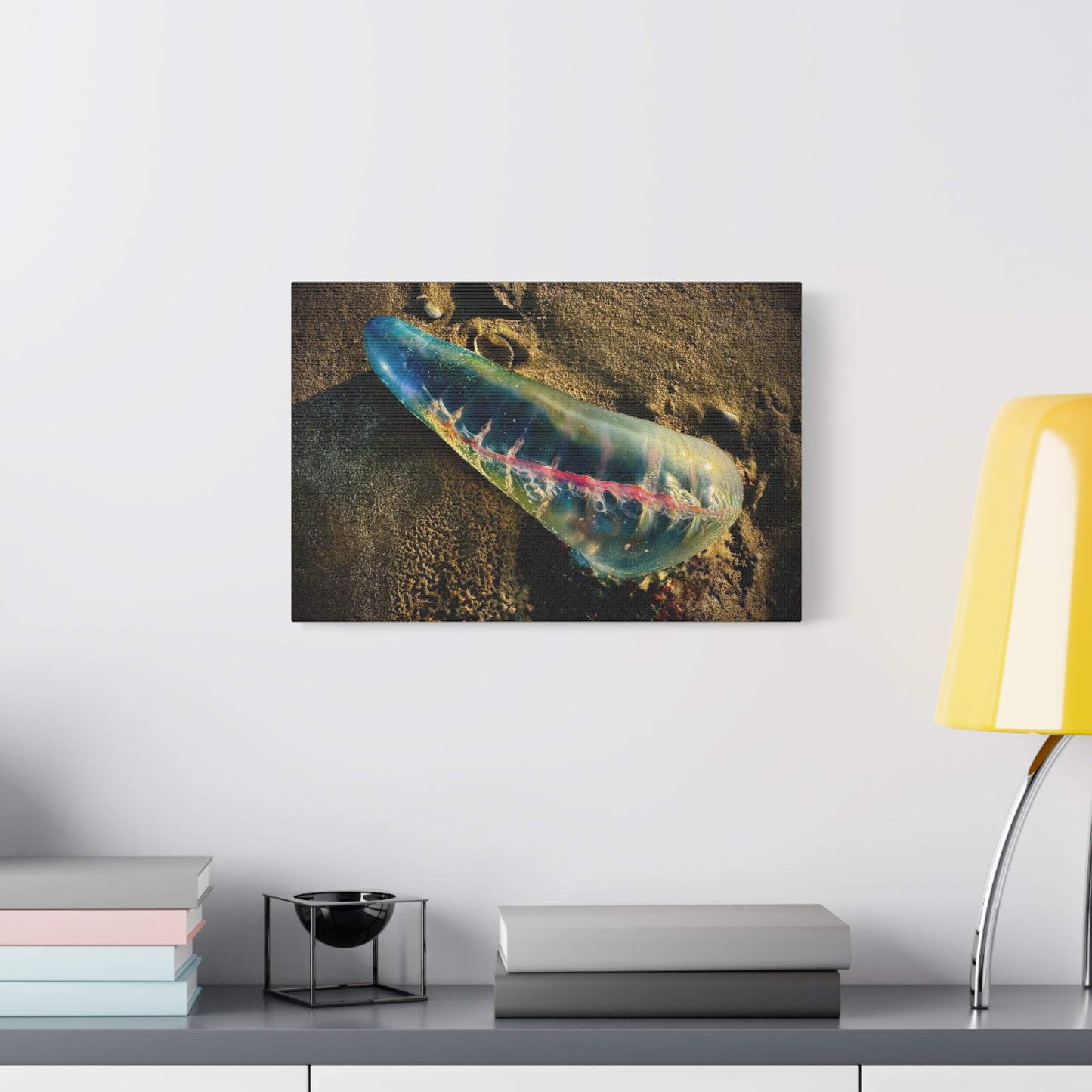 Blue Portuguese Man o' War Canvas Print — Beach Nautical Wall Art