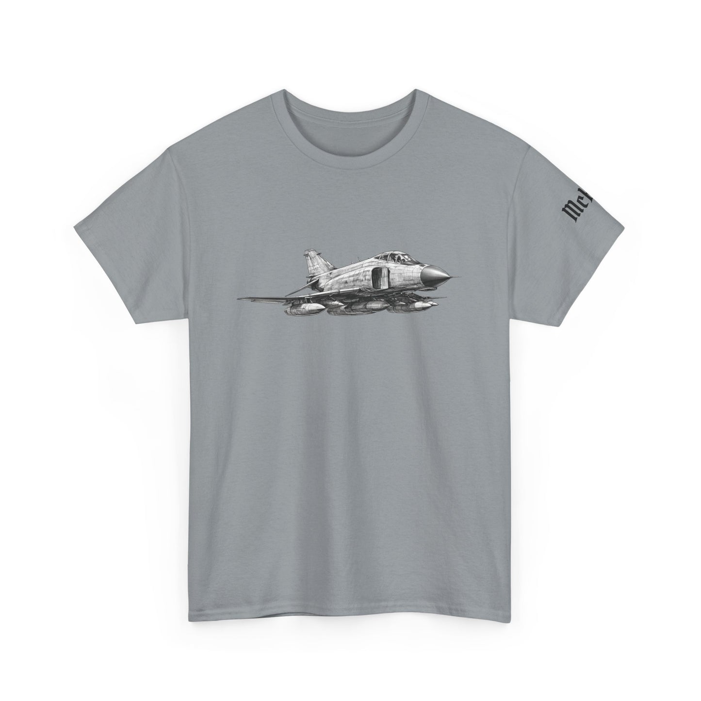 Vintage Fighter Jet Tee — Minimalist Aviation Graphic T-Shirt
