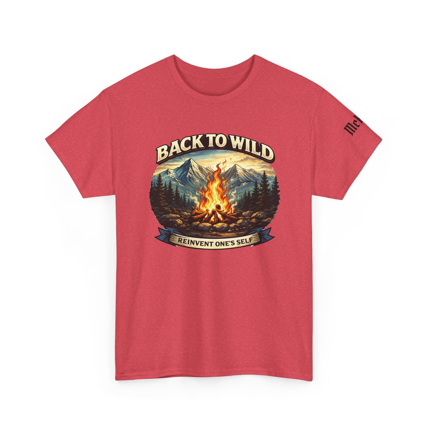 Back to Wild Campfire T-Shirt — Reinvent One's Self Outdoor Adventure Tee