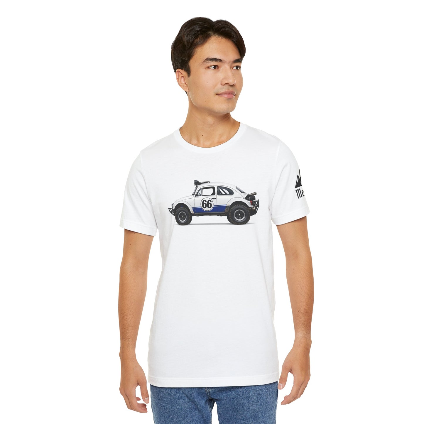 Vintage Baja Beetle Race Car T-Shirt — #66 Off-Road Classic Tee