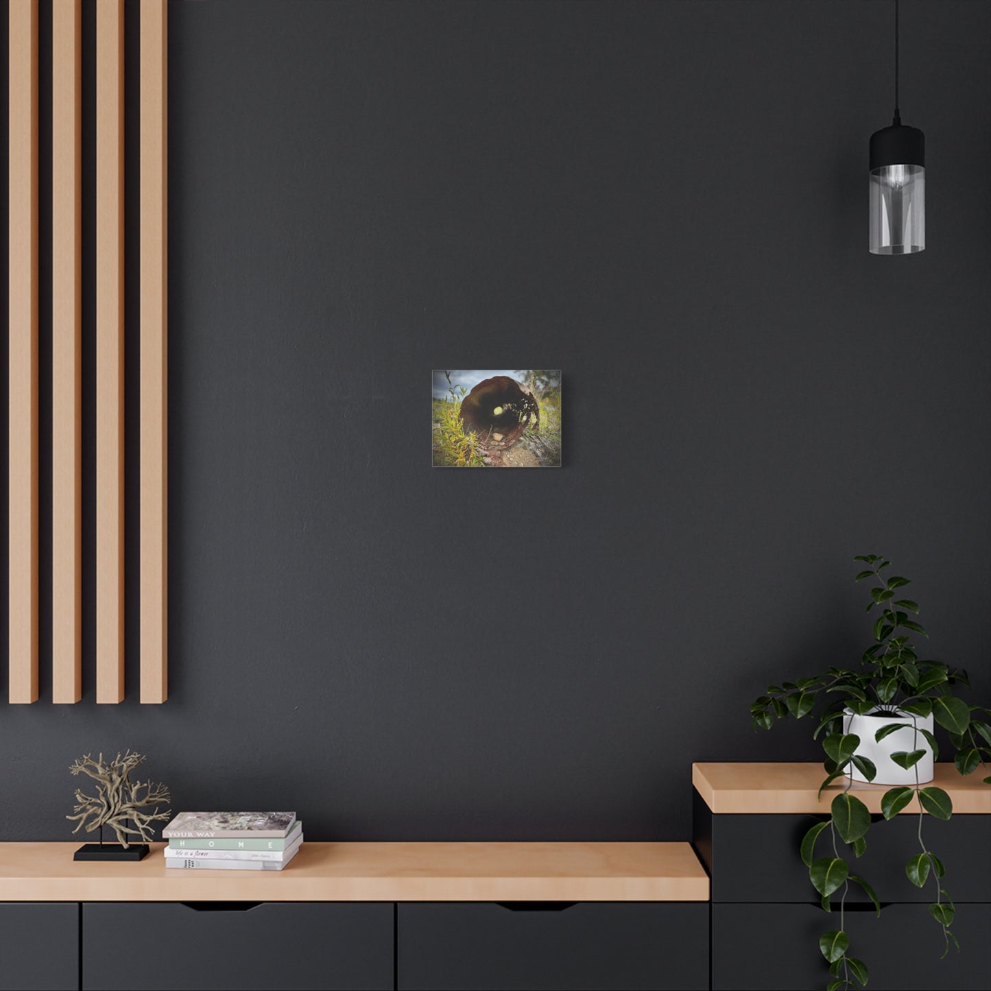 Rusty Pipe Nature Canvas Print — Matte Stretched Wall Art
