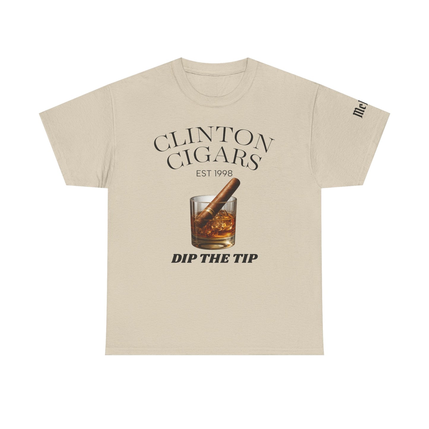 Cigar Lounge T‑Shirt — "Clinton Cigars: Dip The Tip" Graphic Tee