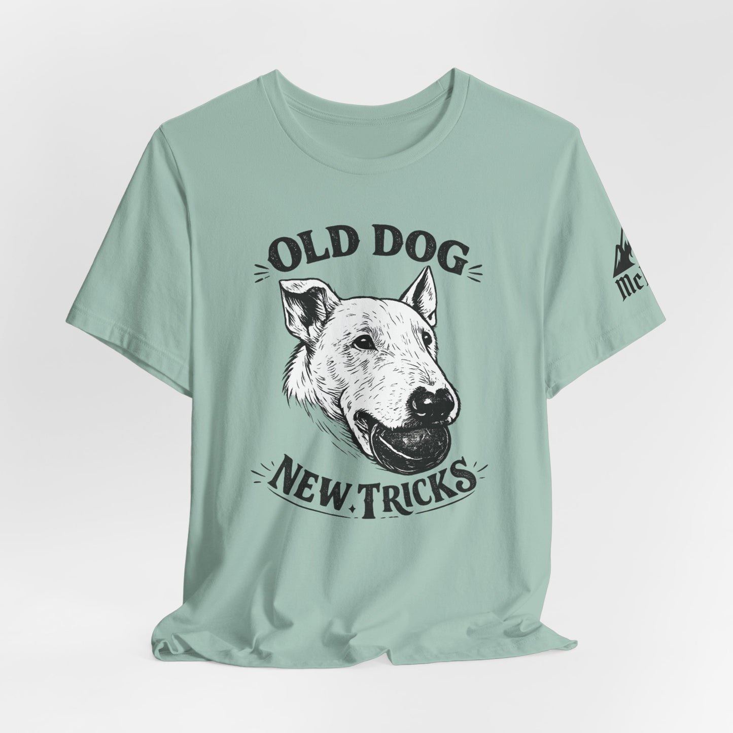 Old Dog, New Tricks T‑Shirt — Vintage Bull Terrier Graphic Tee for Dog Lovers