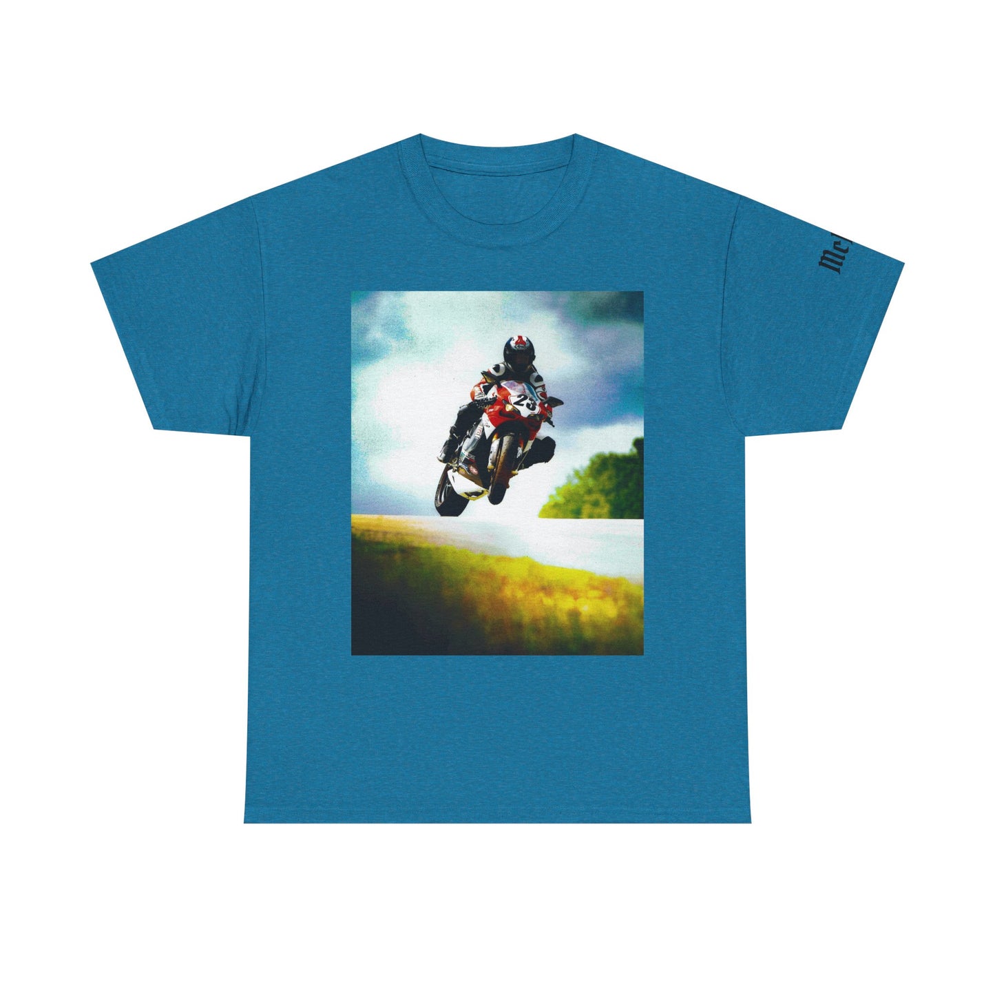 Motorcycle Wheelie Graphic Tee — Extreme Biker Racing Shirt