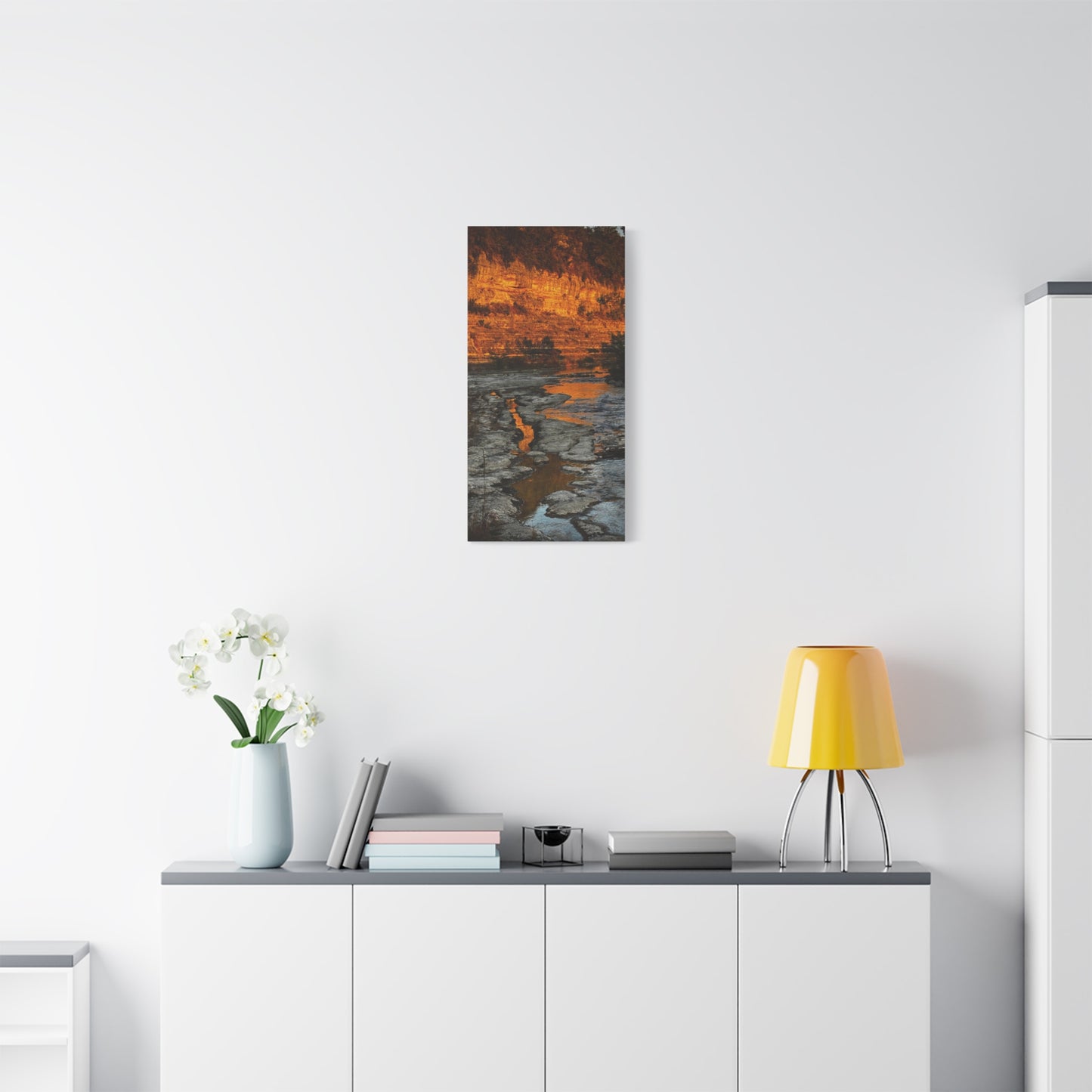 Golden Riverbank Matte Canvas Wall Art — Stretched 1.25"