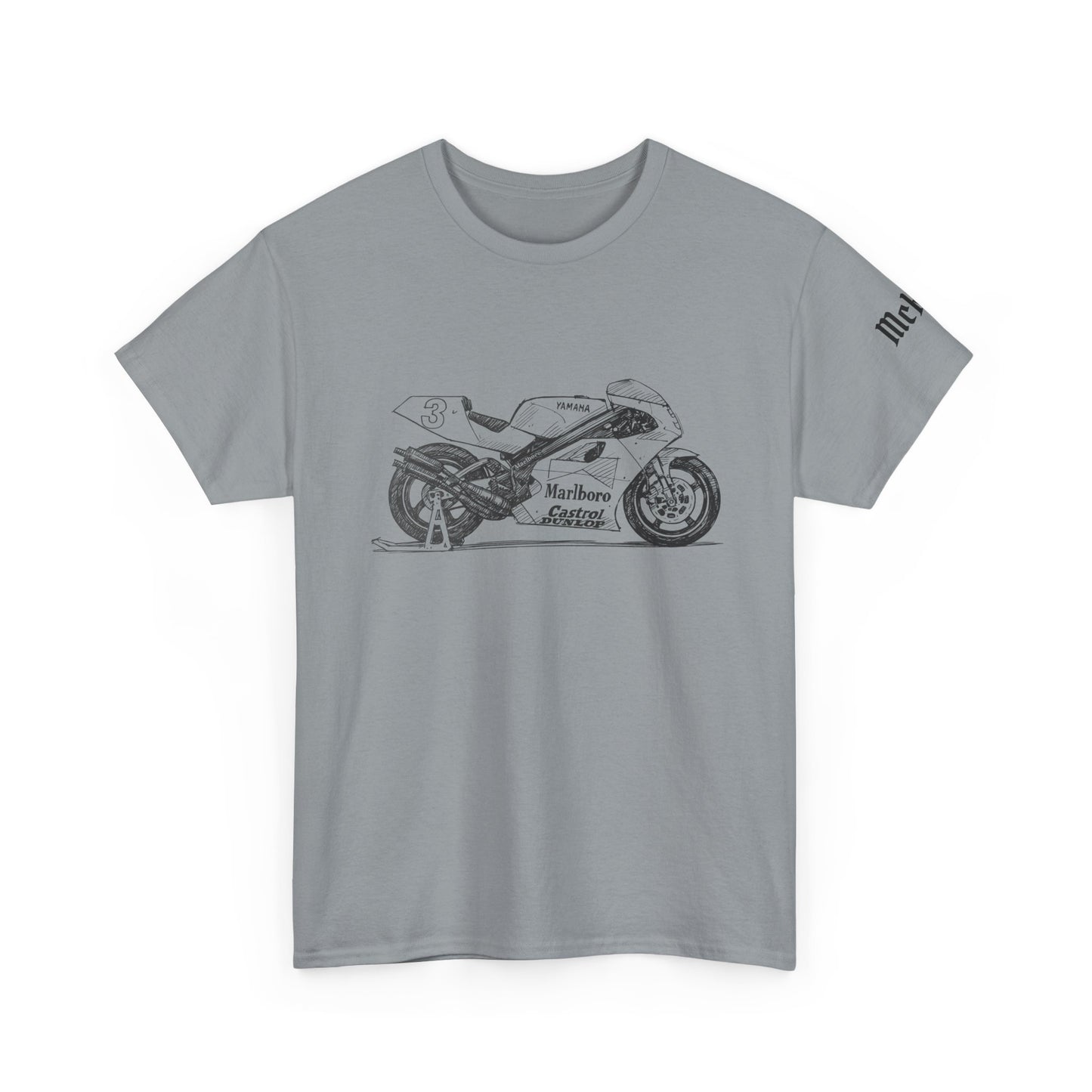 YZR-500 Motorcycle Sketch Tee — Vintage Two Stroke Racing Bike Illustration T-Shirt