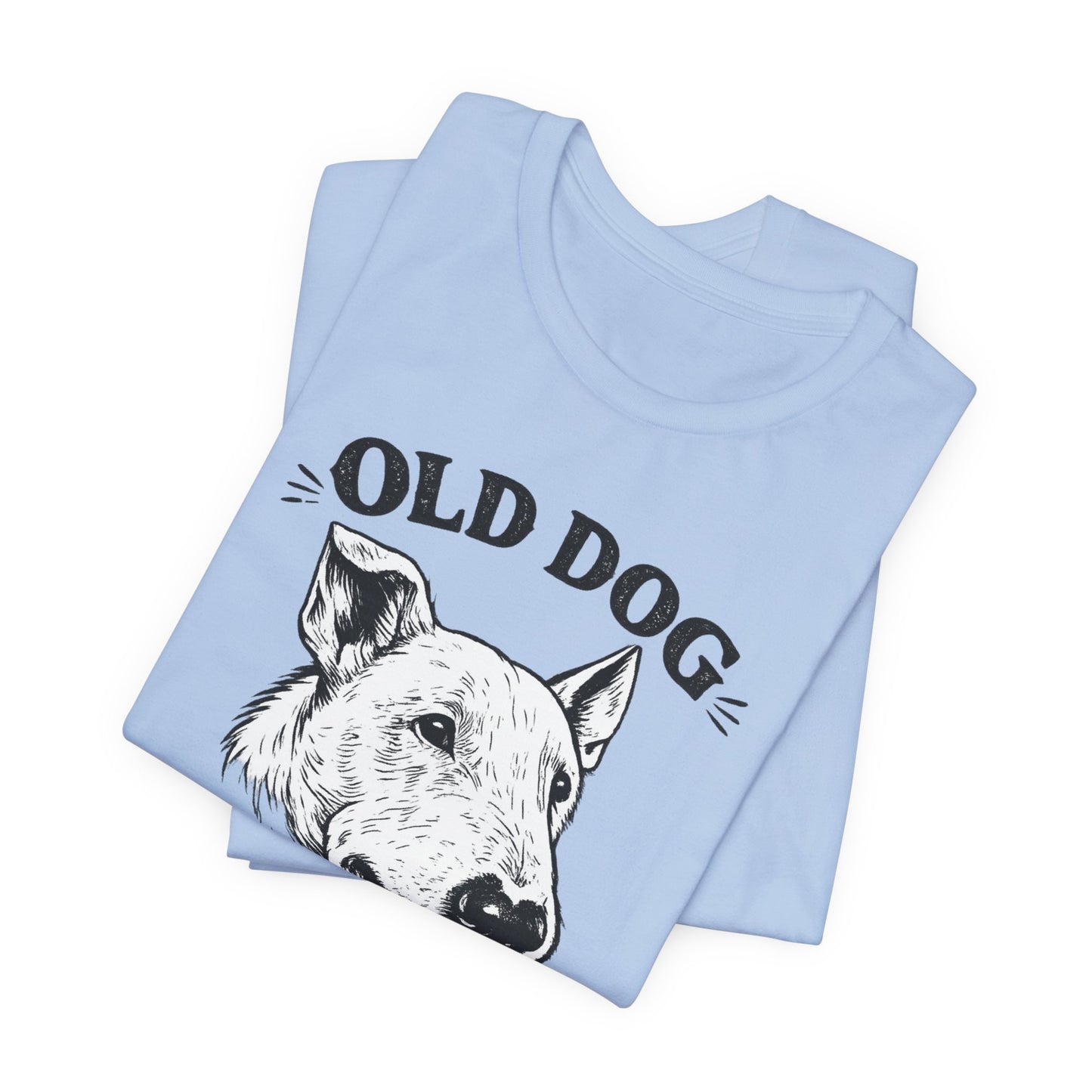 Old Dog, New Tricks T‑Shirt — Vintage Bull Terrier Graphic Tee for Dog Lovers