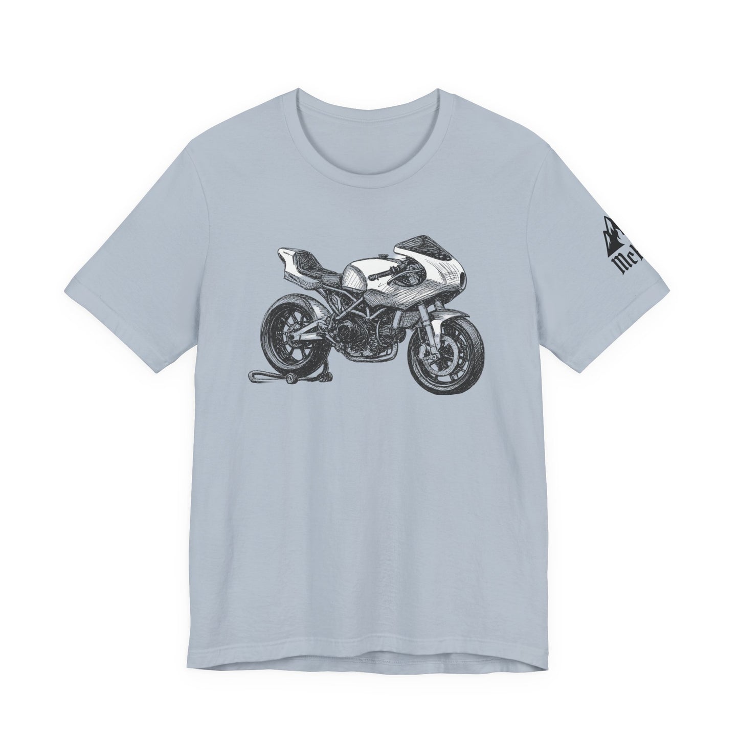 Motorcycle Sketch Tee — Vintage Racing Bike T-Shirt