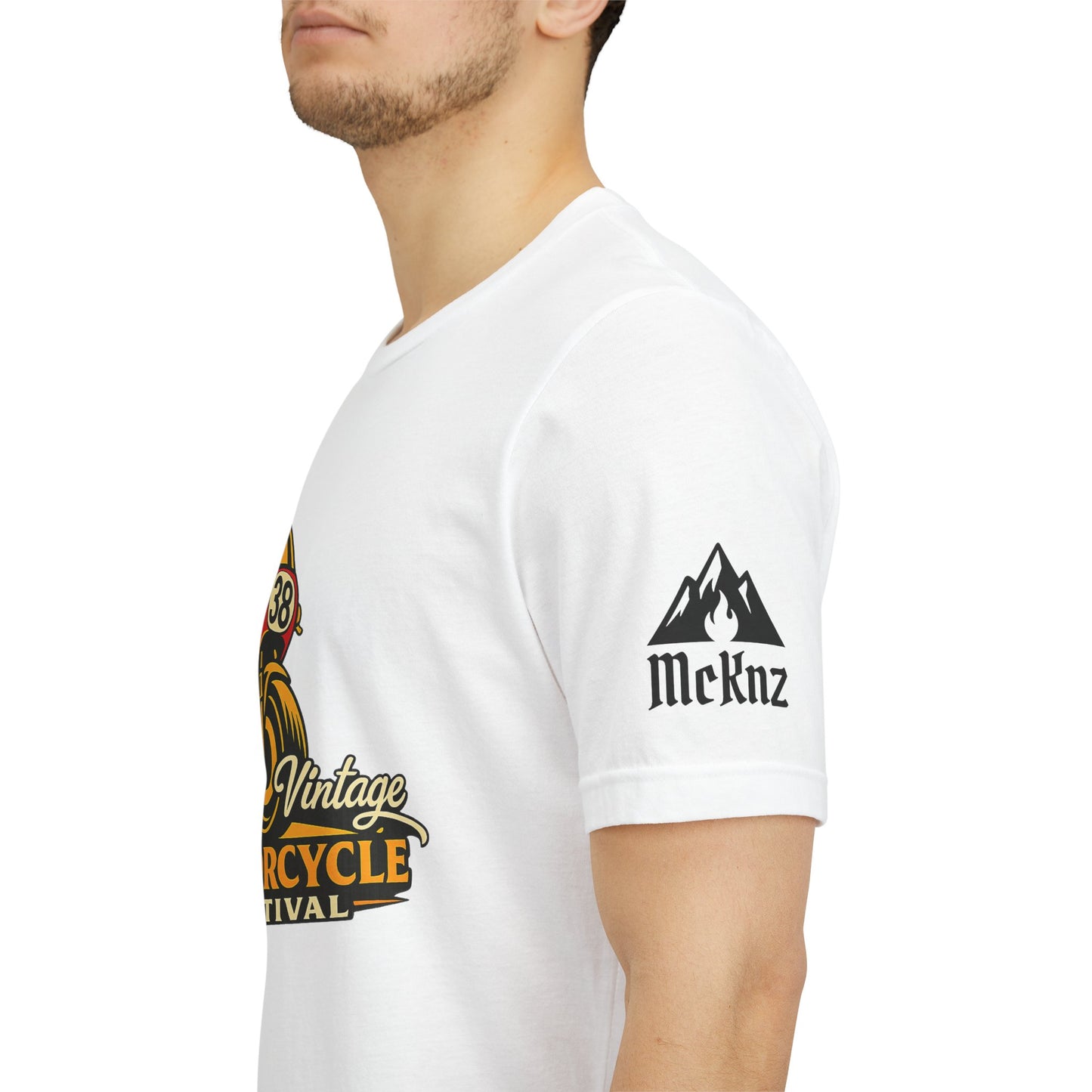 Motorcycle Racer Tee — Vintage Racing Graphic T-Shirt ("38")