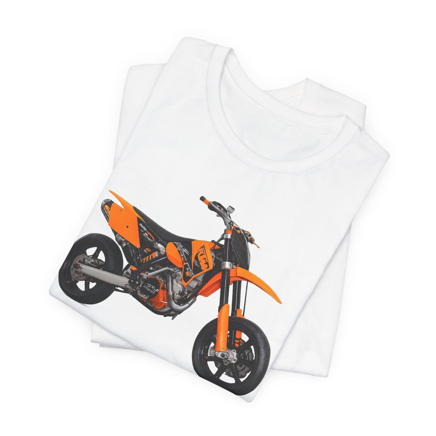 Dirt Bike Graphic Tee – Orange Motocross Motorcycle T‑Shirt