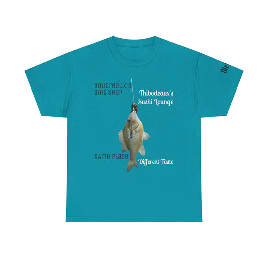 Boudreaux’s And Thibodeaux’s Tee — “Same Place, Different Taste” Fishing Shirt