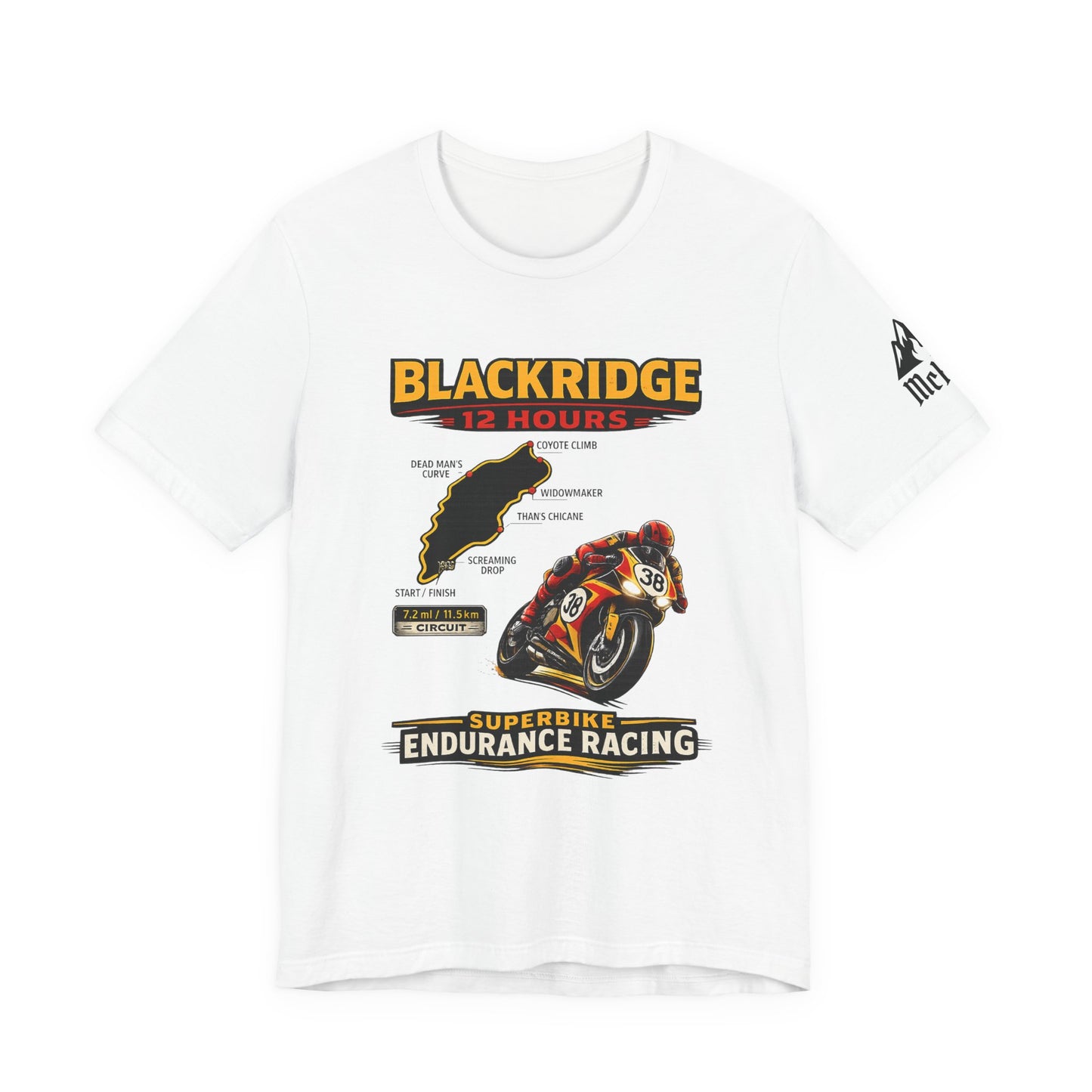Blackridge 12 Hours Superbike Racing Tee — Endurance Motorcycle Graphic Shirt
