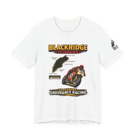 Blackridge 12 Hours Superbike Racing Tee — Endurance Motorcycle Graphic Shirt