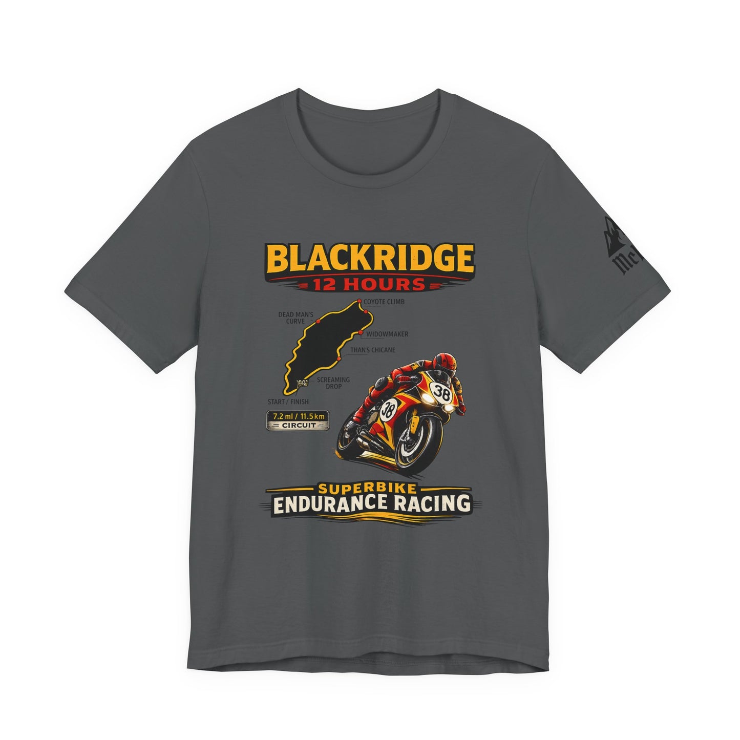 Blackridge 12 Hours Superbike Racing Tee — Endurance Motorcycle Graphic Shirt