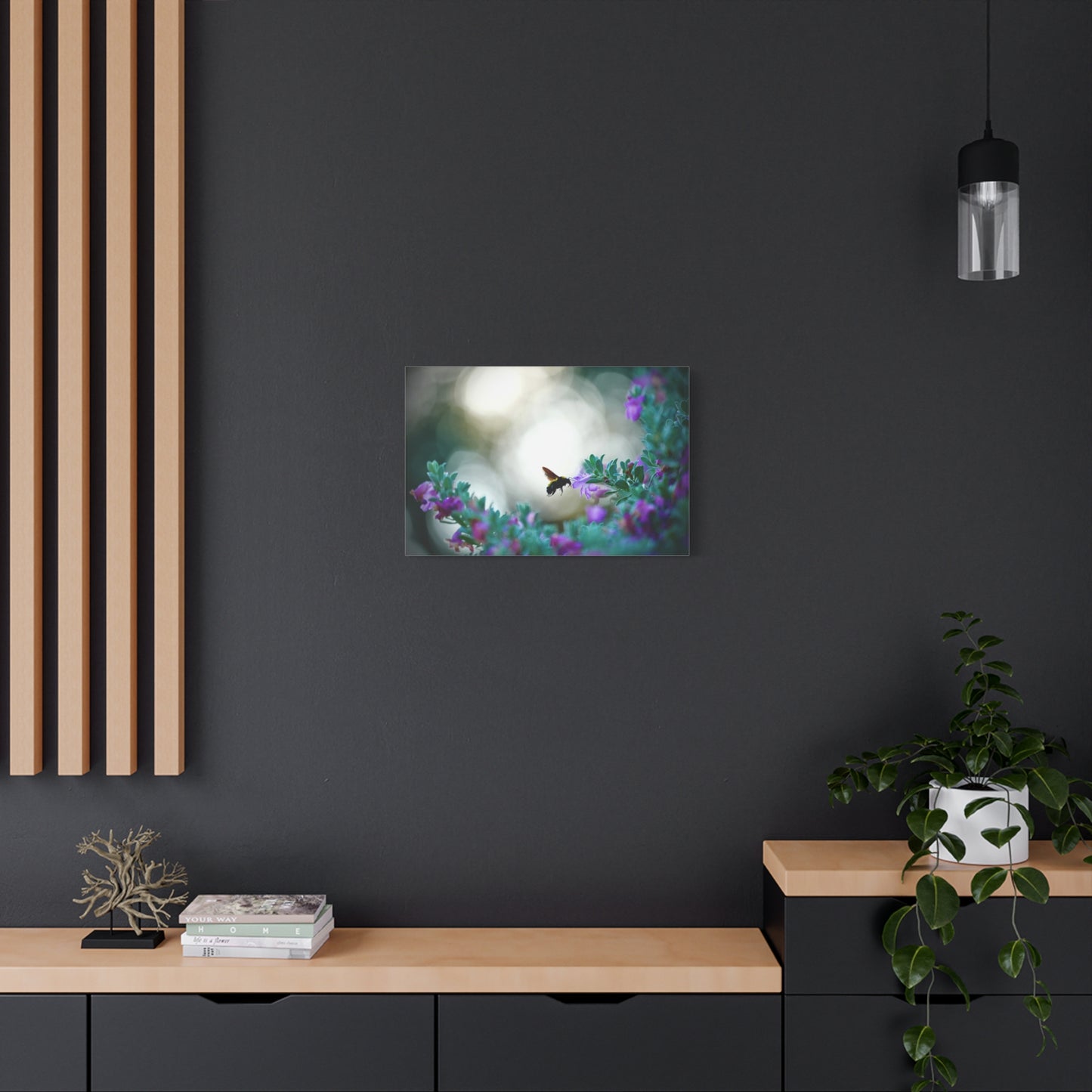 Bumble Bee in Bloom Matte Canvas Wall Art
