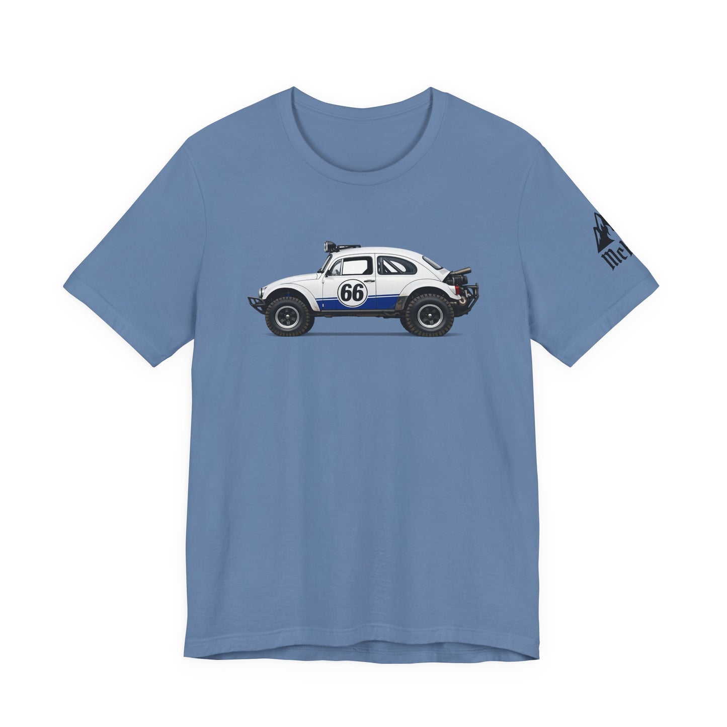 Vintage Baja Beetle Race Car T-Shirt — #66 Off-Road Classic Tee