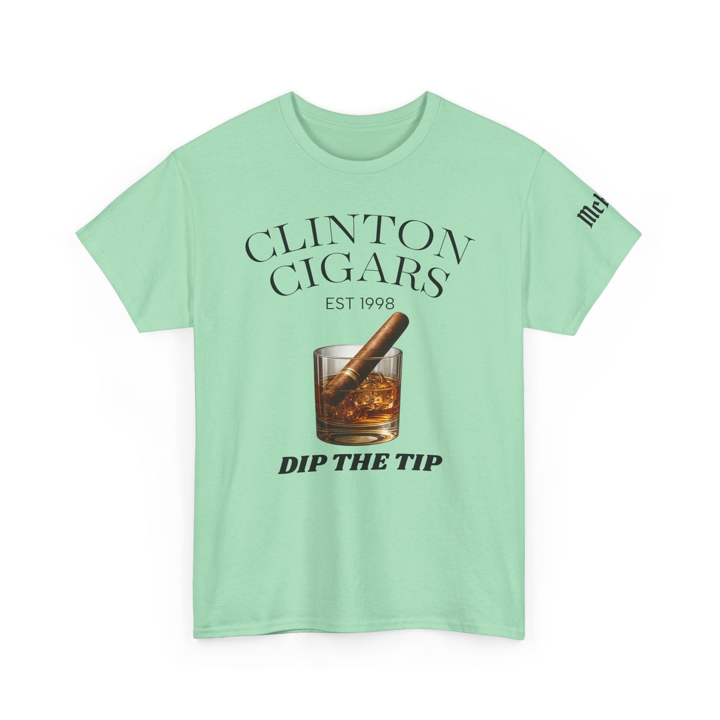 Cigar Lounge T‑Shirt — "Clinton Cigars: Dip The Tip" Graphic Tee
