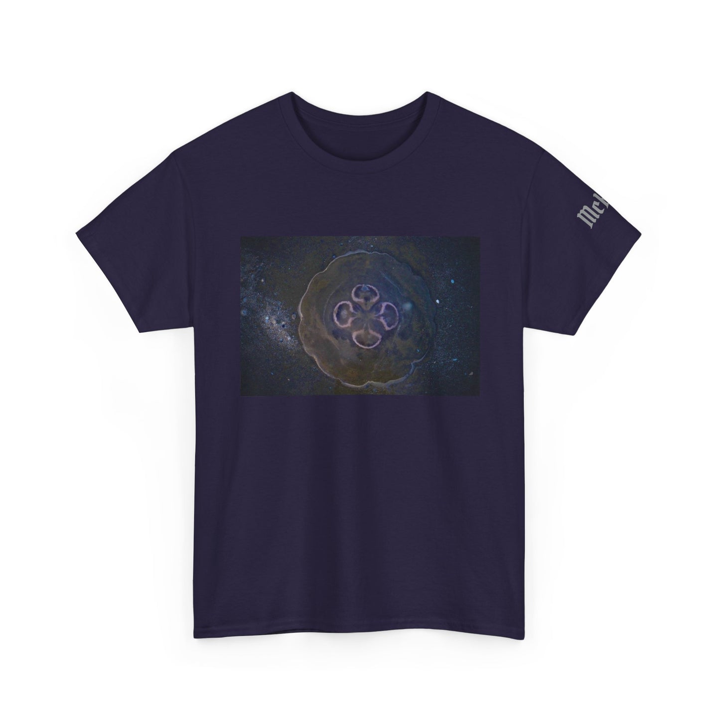 Moon Jellyfish on Beach Tee — Coastal Nature Photography Shirt