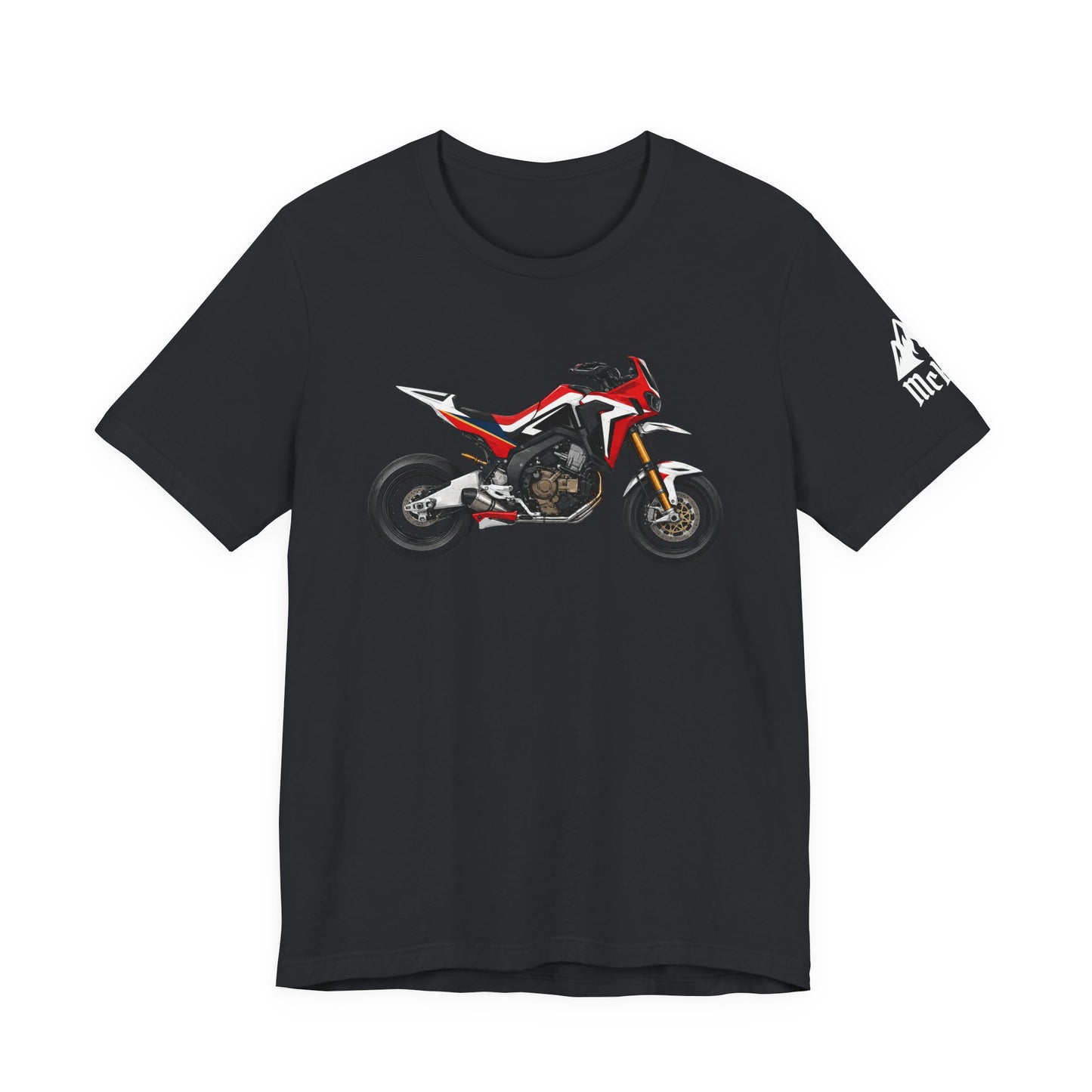 Motorcycle Graphic Tee — Red Adventure Dirt Bike T-Shirt
