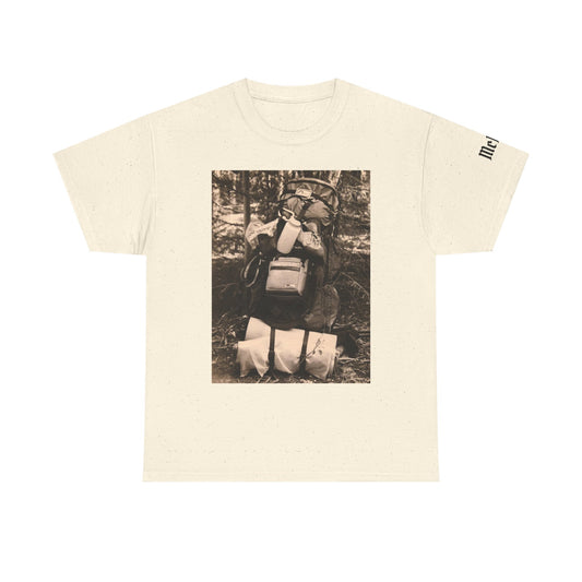 Vintage Backpack Camping Tee — Retro Wilderness Hiking T-Shirt