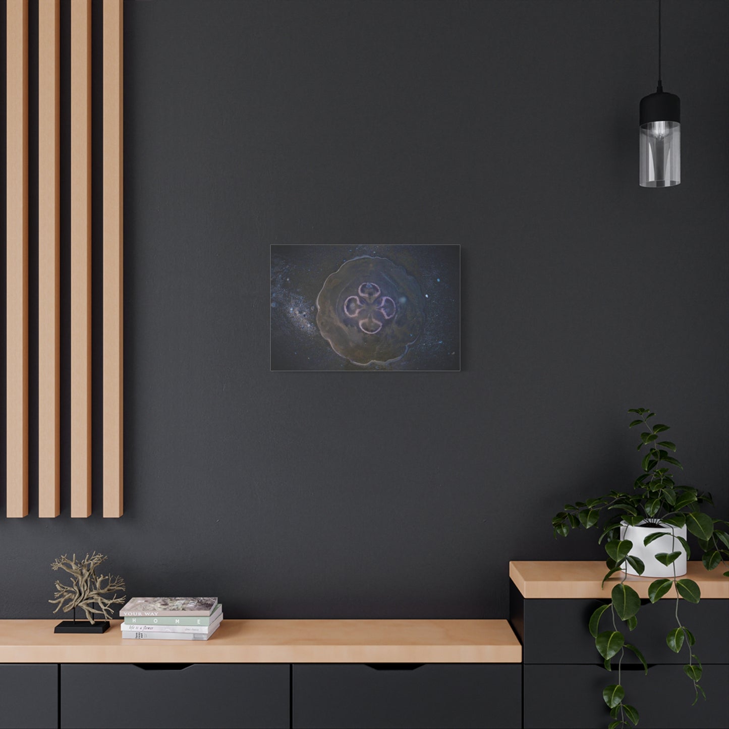 Abstract Jellyfish Canvas Print — Ethereal Ocean Wall Art, Matte Stretched 1.25"