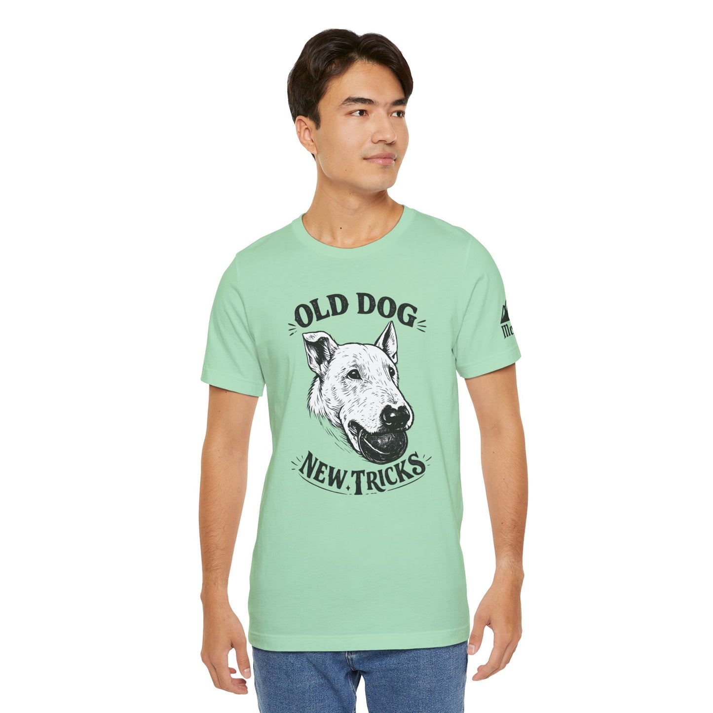 Old Dog, New Tricks T‑Shirt — Vintage Bull Terrier Graphic Tee for Dog Lovers