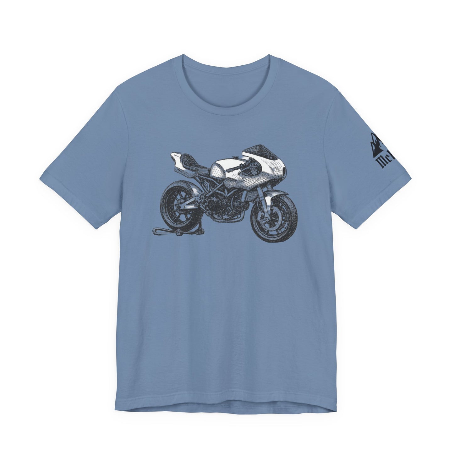 Motorcycle Sketch Tee — Vintage Racing Bike T-Shirt