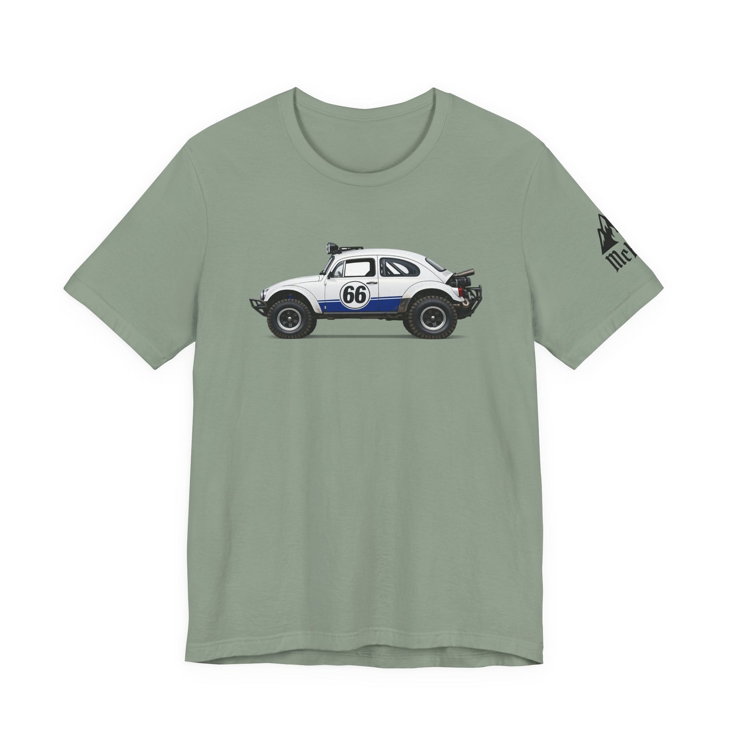 Vintage Baja Beetle Race Car T-Shirt — #66 Off-Road Classic Tee