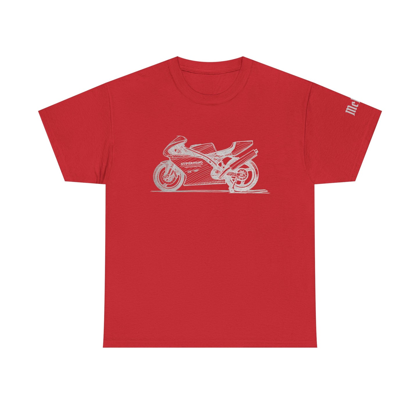 Ducati Supermono Motorcycle Sketch T-Shirt — Vintage Sportbike Graphic Tee