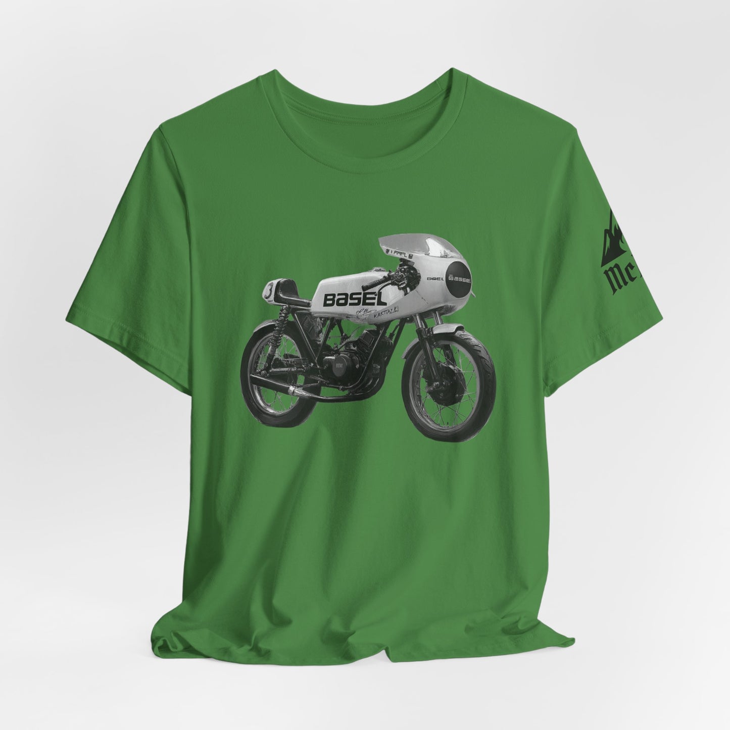 Vintage Café Racer Motorcycle T‑Shirt — 'Basel' Retro Bike Graphic