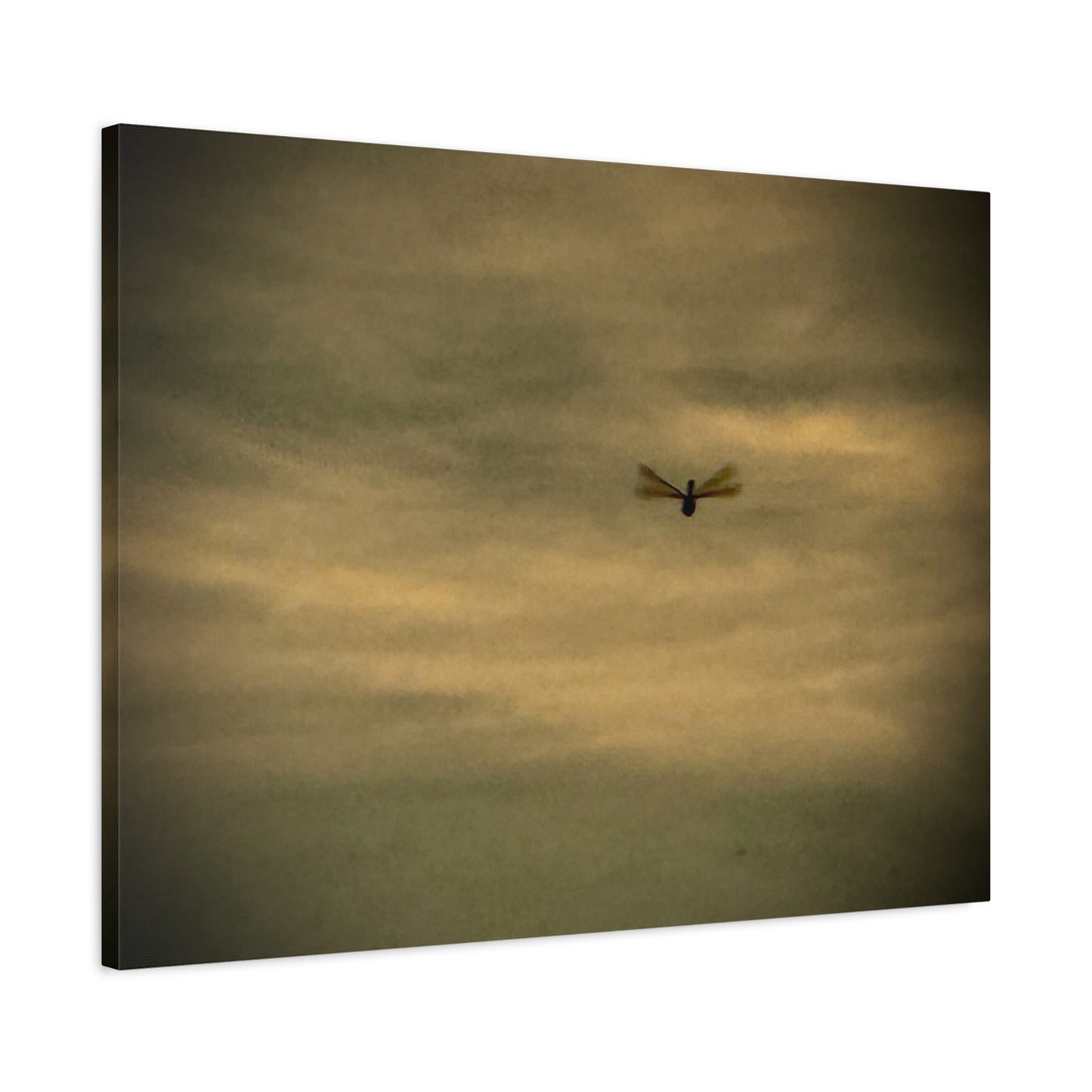 Dragonfly Sky Canvas Print – Moody Vintage Wall Art (Matte Stretched 1.25")