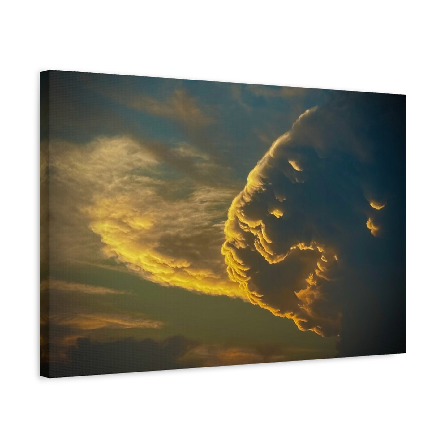 Sunset Cloud Lion Face Matte Canvas Wall Art