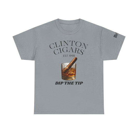 Cigar Lounge T‑Shirt — "Clinton Cigars: Dip The Tip" Graphic Tee