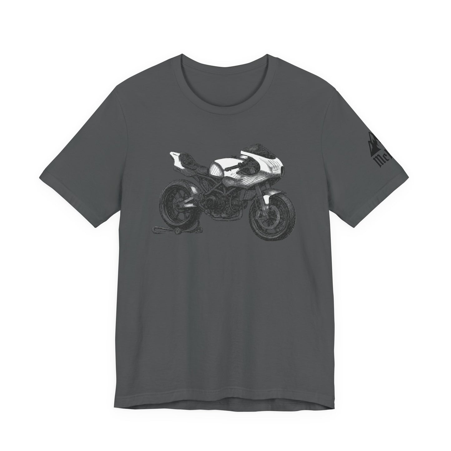 Motorcycle Sketch Tee — Vintage Racing Bike T-Shirt