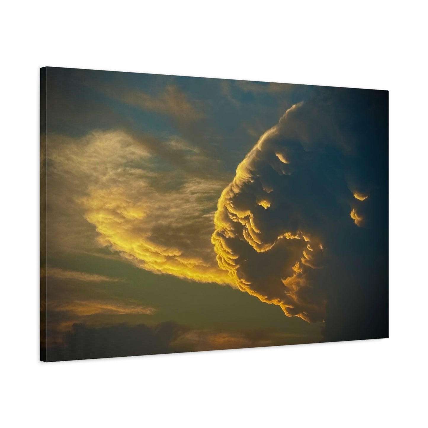 Sunset Cloud Lion Face Matte Canvas Wall Art