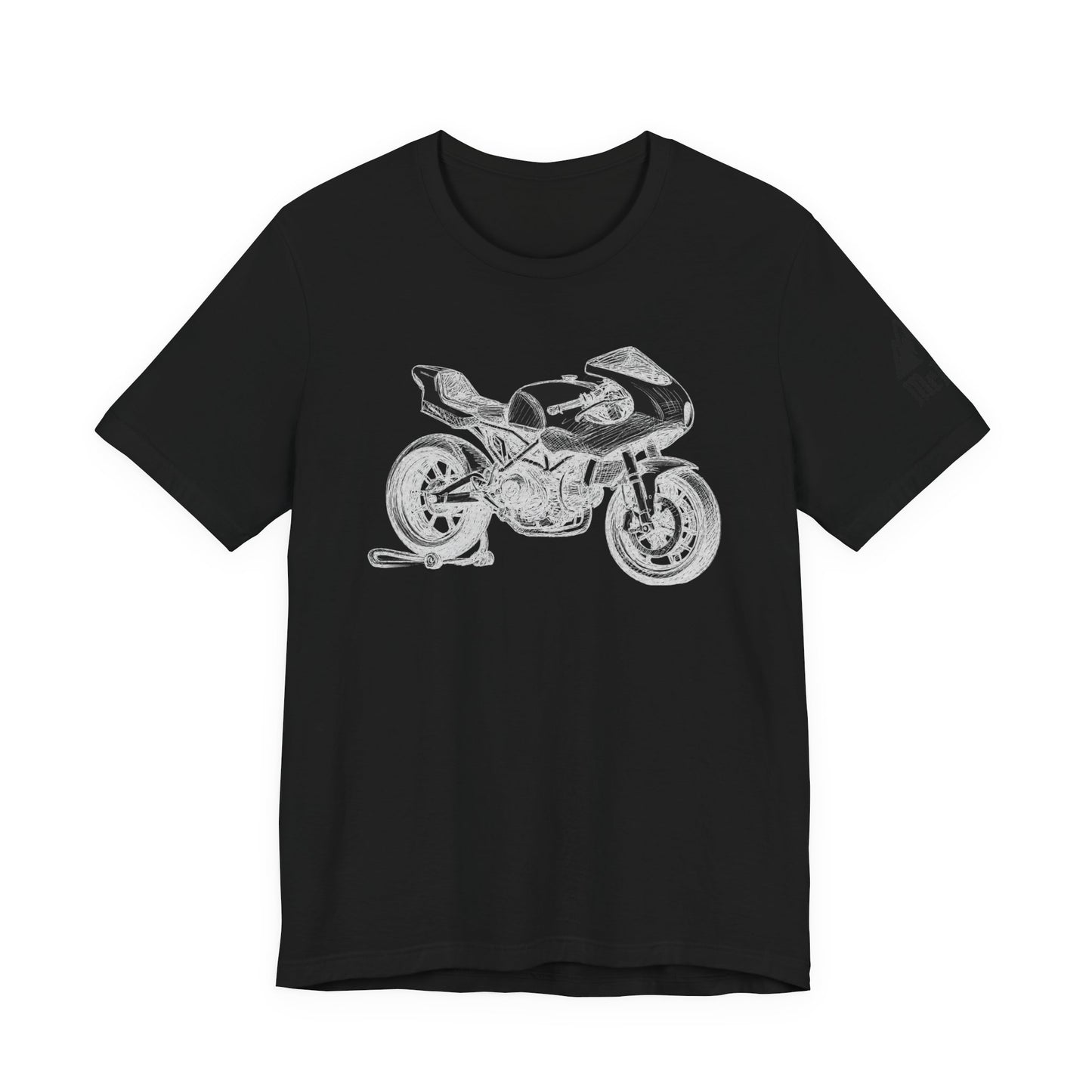 Motorcycle Sketch Tee — Vintage Racing Bike T-Shirt