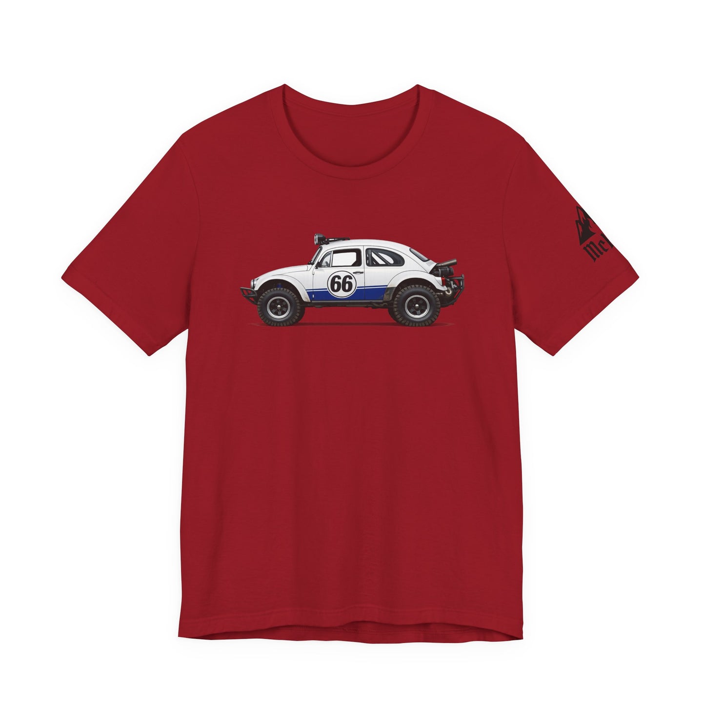 Vintage Baja Beetle Race Car T-Shirt — #66 Off-Road Classic Tee