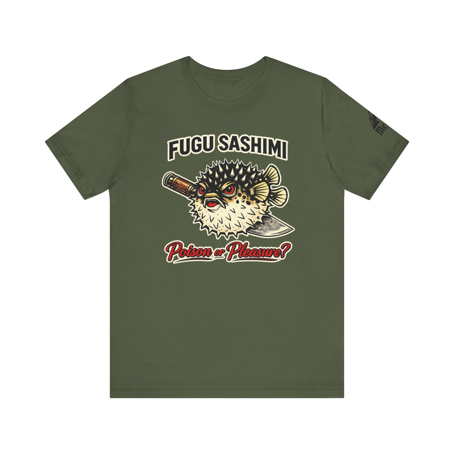 Fugu Sashimi T-Shirt – Retro Pufferfish 'Poison or Pleasure?' Graphic Tee