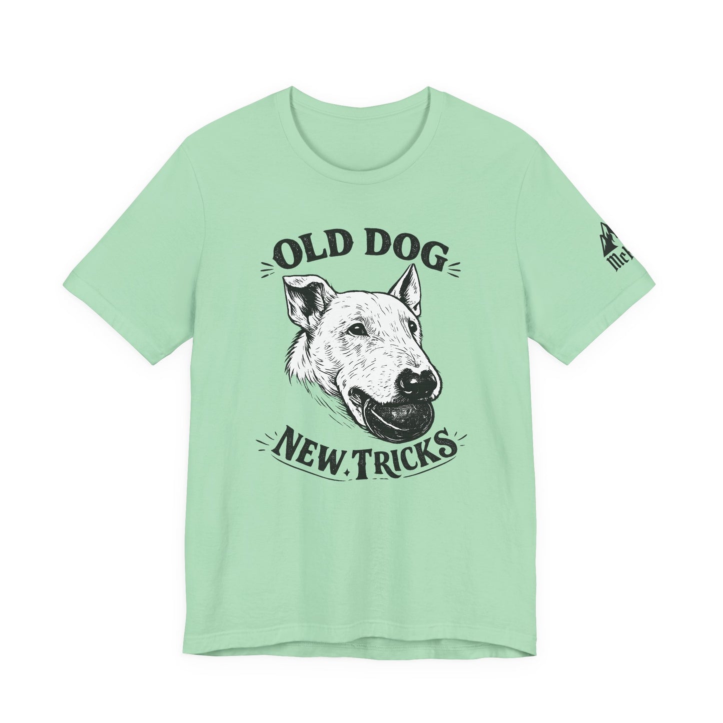 Old Dog, New Tricks T‑Shirt — Vintage Bull Terrier Graphic Tee for Dog Lovers