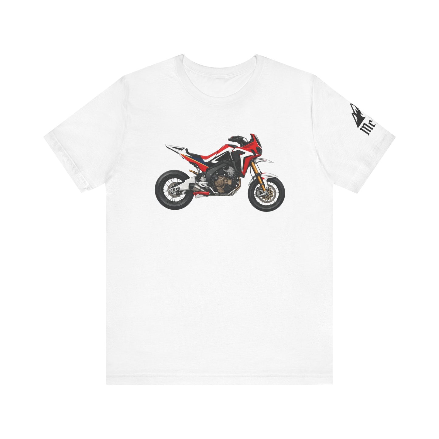 Motorcycle Graphic Tee — Red Adventure Dirt Bike T-Shirt