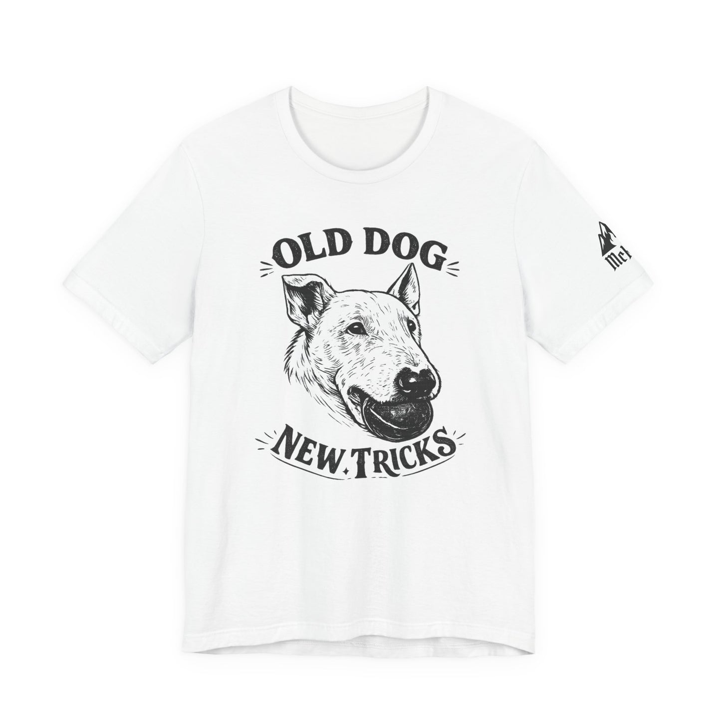 Old Dog, New Tricks T‑Shirt — Vintage Bull Terrier Graphic Tee for Dog Lovers