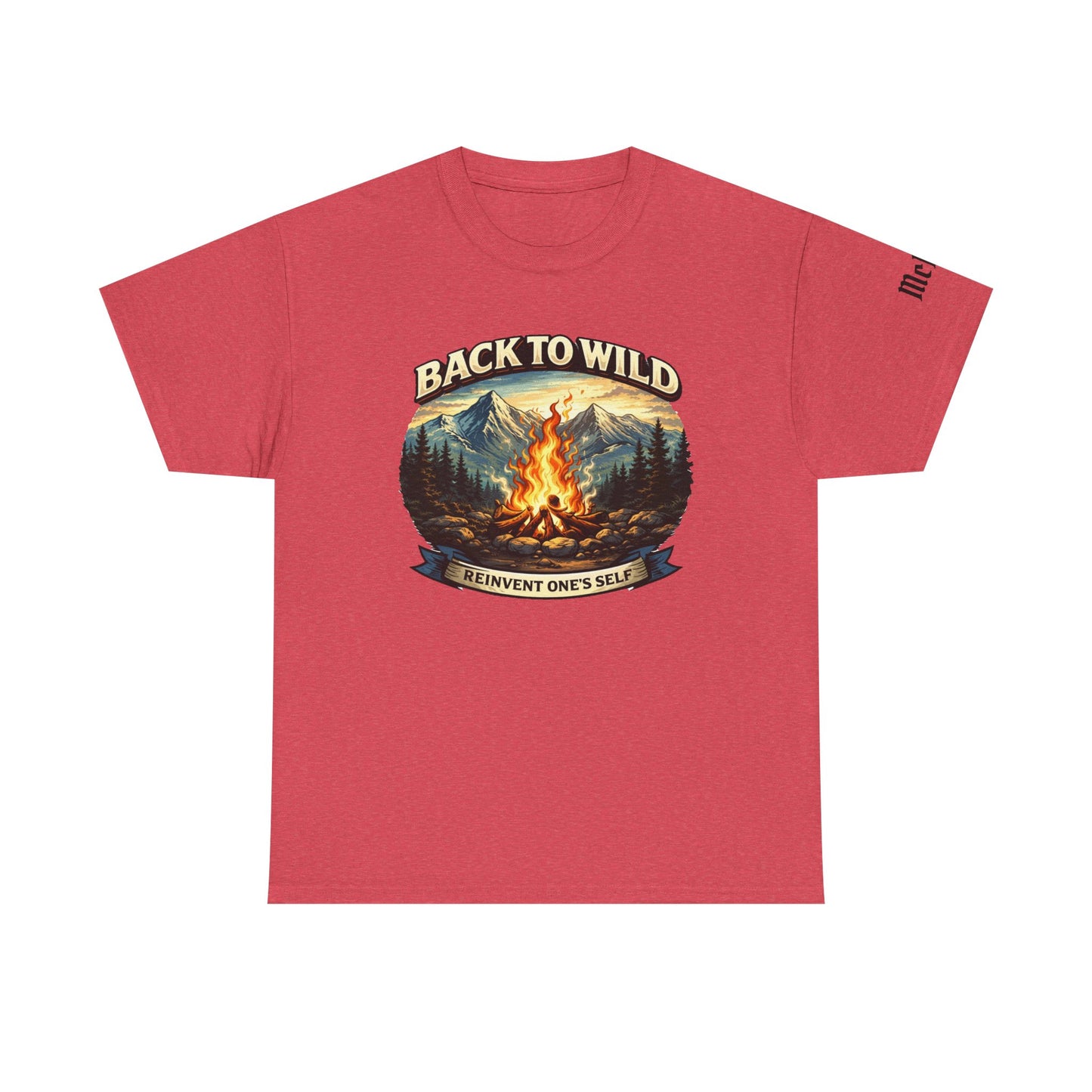 Back to Wild Campfire T-Shirt — Reinvent One's Self Outdoor Adventure Tee